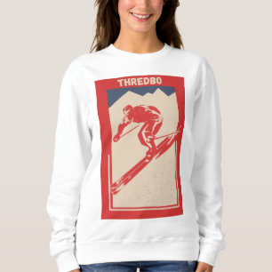 Vintage Ski Poster Australian Resort Thredbo Sweatshirt