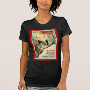 Vintage Ski Poster, Chamonix, Mont Blanc T-Shirt