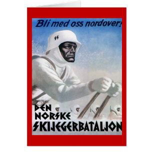 Vintage Ski poster, Norske skijeggerbatallion