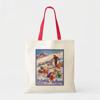 Vintage ski poster, St Anton, Arlberg, Tirol Tote Bag