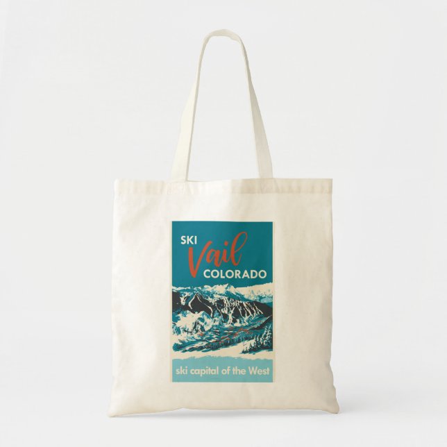 Vintage Ski Poster Tote Bag (Front)