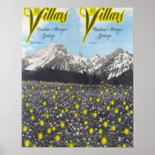 Vintage Ski poster, Villars Poster