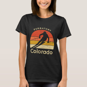 Vintage Ski Purgatory Colorado Mountain  T-Shirt