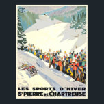Vintage Ski Resort Poster from Switzerland<br><div class="desc">Poster with vintage ski poster print from switzerland advertising the "Les Sports d'hiver a st.Pierre de Chartreuse" . A true classic from the early 1900's and art of skiing. Please, let us know if you want some changes made that would please you. We are happy to help out if you...</div>