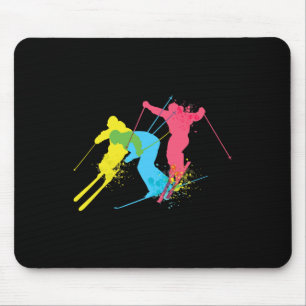 Vintage Ski Skiing Gifts For Men Mouse Mat
