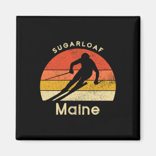 Vintage Ski Sugarloaf Maine Mountain Magnet