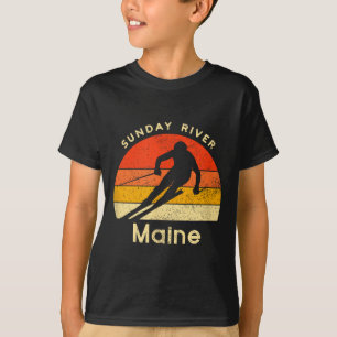 Vintage ski sunday river maine mountain T-Shirt