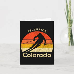 Vintage ski telluride colorado mountain card