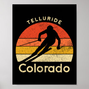 Vintage Ski Telluride Colorado Mountain Poster