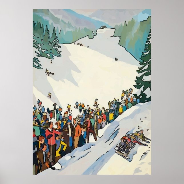 Vintage Ski Travel Poster (Front)