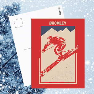 Vintage Ski Vermont Resort Bromley Mountain Postcard