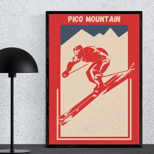 Vintage Ski Vermont Resort Pico Mountain Poster