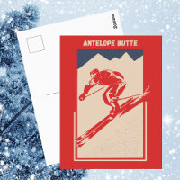 Vintage Ski Wyoming Mountain Resort Antelope Butte
