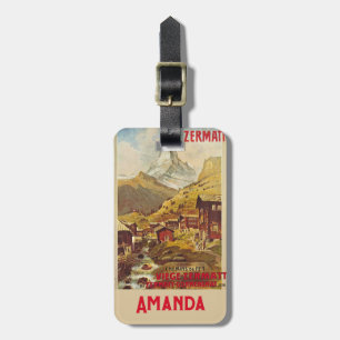 Vintage Ski Zermatt Luggage Tag