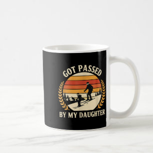 Vintage Skiing Family Got Ped By My Daughter Retro Coffee Mug