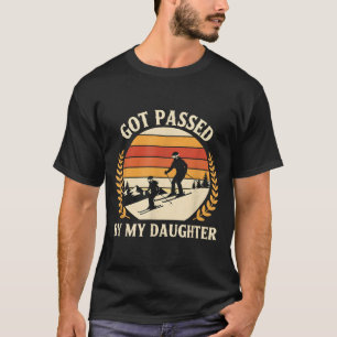 Vintage Skiing Family Got Ped By My Daughter Retro T-Shirt