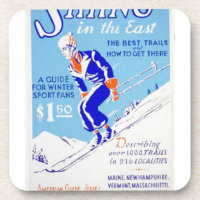 Vintage Skiing in the East WPA Poster