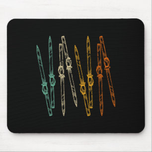Vintage Skiing Retro Ski Mouse Mat