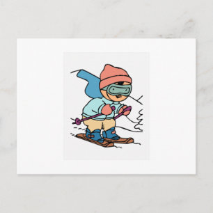 Vintage Skiing   skiing lovers   ski resort   snow Postcard