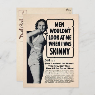 Vintage Skinny Girl Advertisement Postcard 