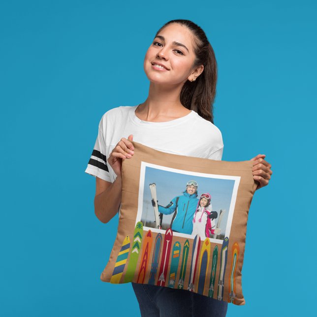 Vintage Skis Photo Keepsake Cushion (Creator Uploaded)