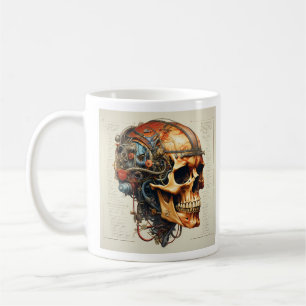 vintage skull anatomy mug
