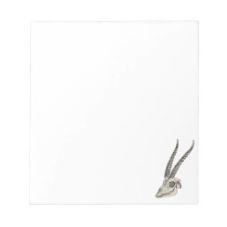 Vintage Skull Antique Antelope Illustration Notepad