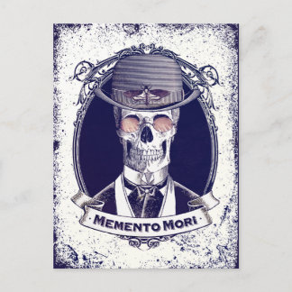 Vintage Skull Art Memento Mori postcard