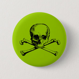 Vintage Skull & Crossbones 6 Cm Round Badge