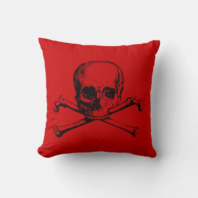 Vintage Skull & Crossbones Cushion (Front)