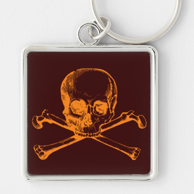 Vintage Skull & Crossbones Key Ring (Front)