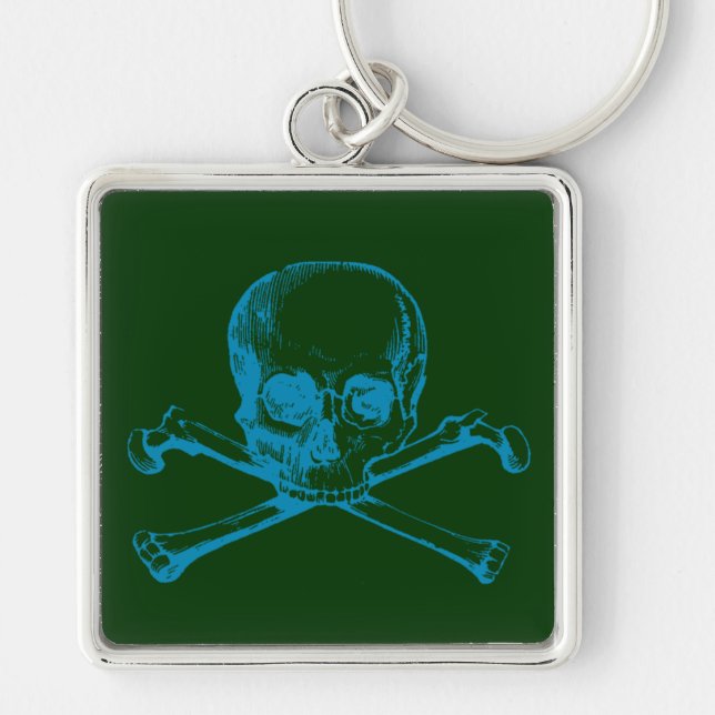 Vintage Skull & Crossbones Key Ring (Front)