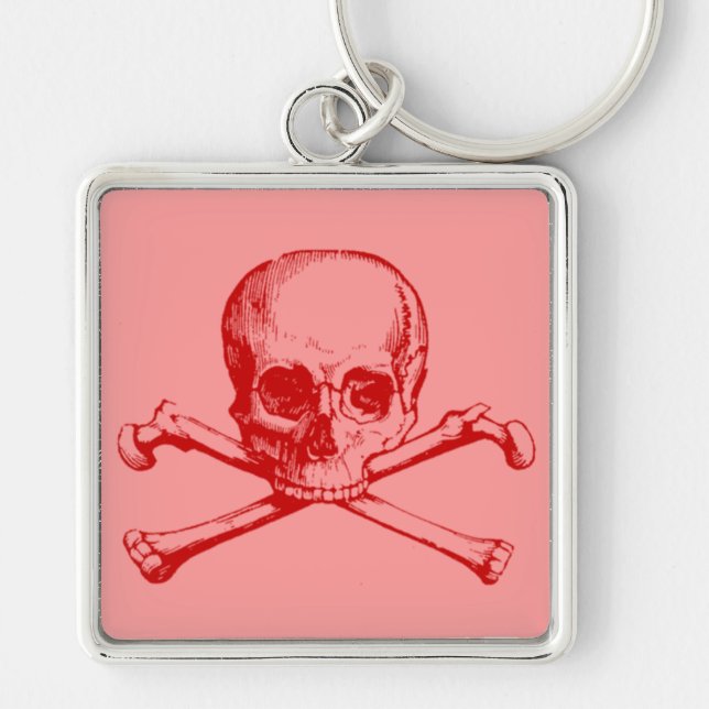 Vintage Skull & Crossbones Key Ring (Front)