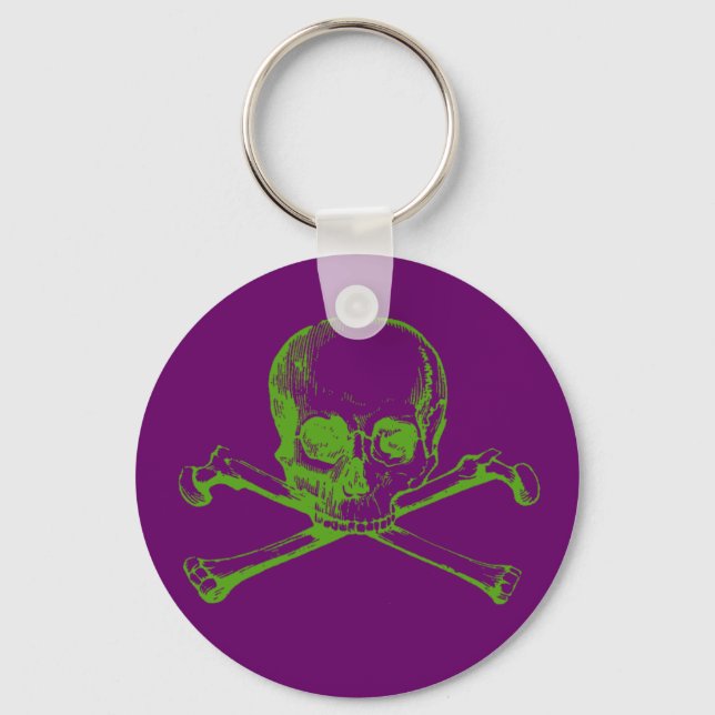 Vintage Skull & Crossbones Key Ring (Front)