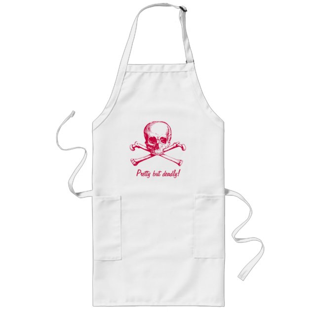 Vintage Skull & Crossbones Long Apron (Front)