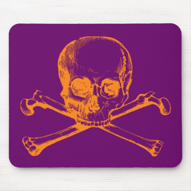 Vintage Skull & Crossbones Mouse Mat (Front)