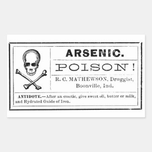 Vintage Skull Crossed Bones Arsenic Poison Label