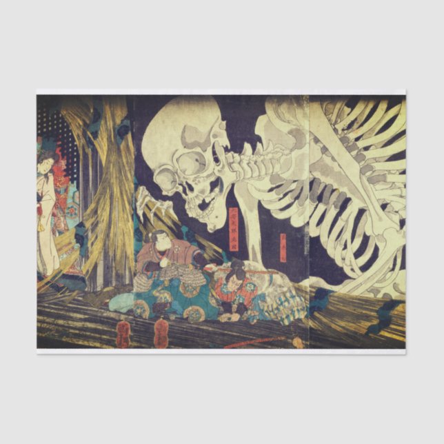 Vintage Skull Decoupage Tissue Paper (Front)