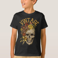Vintage Skull Floral Sticker