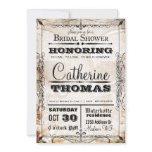 Vintage Skull & Flourishes Wedding  Invitation