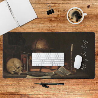 Vintage Skull Gothic Cottagecore Dark Academia Desk Mat