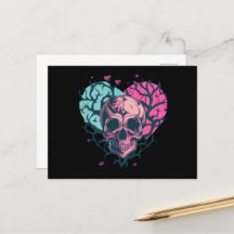 Vintage Skull Heart & Branches