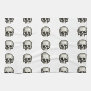 Vintage Skull Kitchen Towel