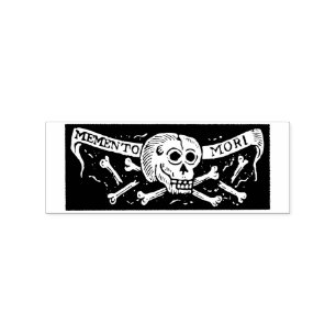 Vintage Skull Memento Mori Stamp