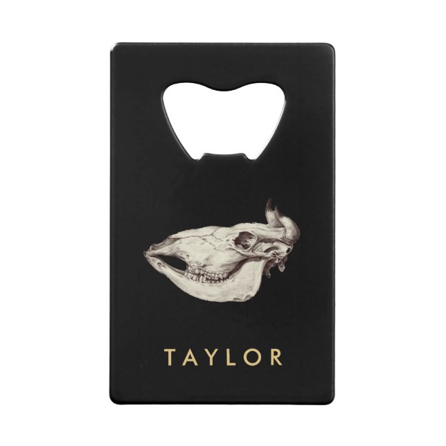 Vintage Skull of Cow Illustration Name (Front)