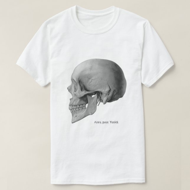 Vintage skull side Hamlet illustration tshirt (Design Front)