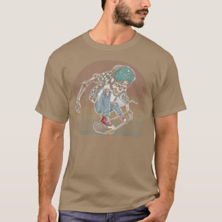 Vintage Skull Skateboarder Skateboard Skateboardin T-Shirt