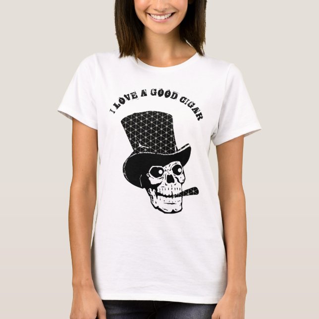 Vintage Skull Skeleton Scary Fun Personalise T-Shirt (Front)