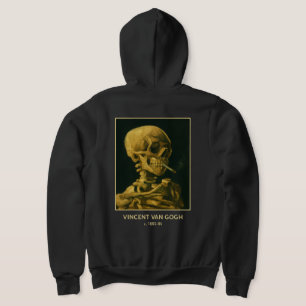 Vintage Skull Smoking – Unique Van Gogh Inspired Hoodie