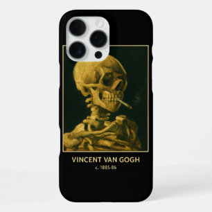 Vintage Skull Smoking – Unique Van Gogh Inspired iPhone 16 Pro Max Case
